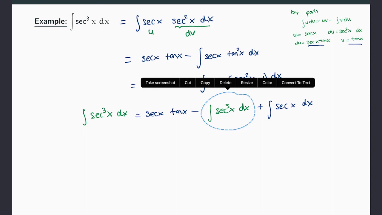 Integrals of tan(x) and sec(x) P2 YouTube