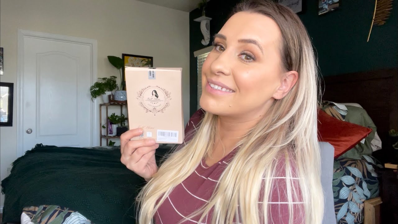 Full Shine 22" 120gram 10 Pcs Remy Balayage Clip in Hair Extensions #8/60 Amazon Review