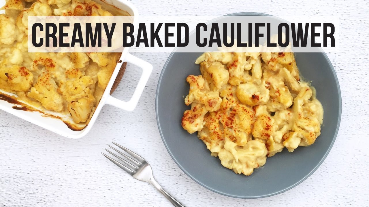 CREAMY VEGAN CAULIFLOWER BAKE RECIPE FAT FREE YouTube