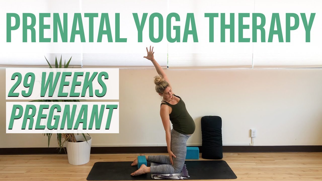 Pregnancy Yoga For Third Trimester (A Gentle Practice at 29 Weeks