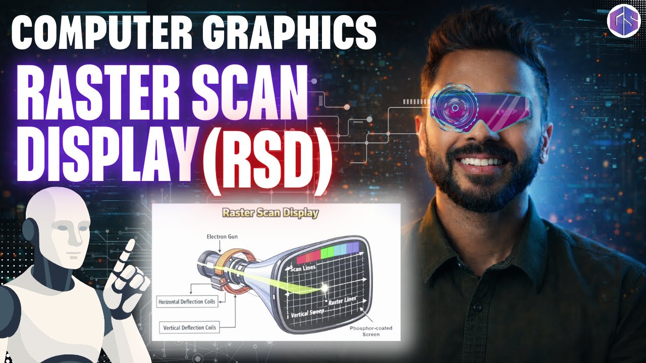 Raster Scan Display Explained in Hindi | Computer Graphics (CG) 