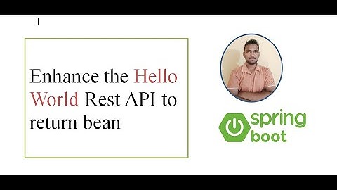 Enhance the hello world Rest API to return bean #java  #springboot #part3