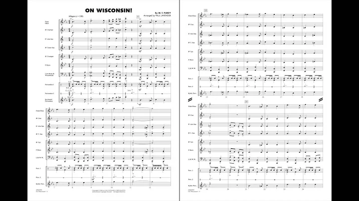 On Wisconsin! arranged by Paul Lavender