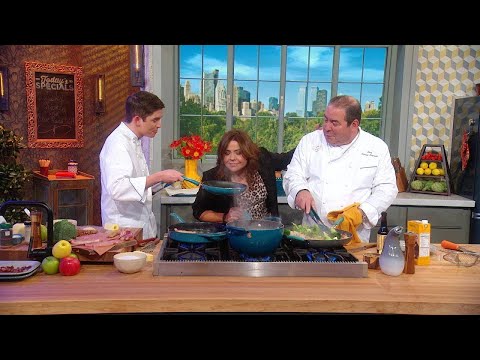 Watch Chef Emeril Lagasse + His Son EJ Compete In a 5-Ingredient Cooking Challenge