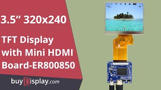 Color 3.5' 320x240 TFT LCD Display with Mini HDMI Board for Raspebrry PI