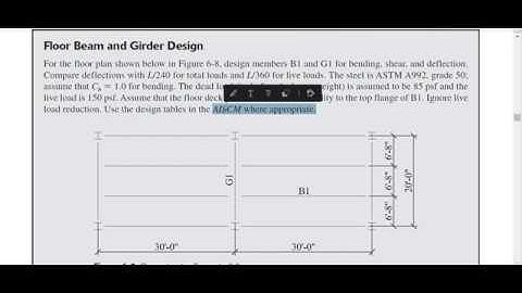 Steel beam design example   Bending, shear and deflection
