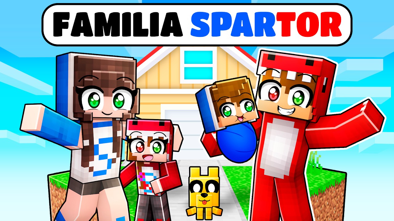 FAMILIA SPARTOR en MINECRAFT 💖👶 FAMILIA vs FAMILIA RaptorGamer