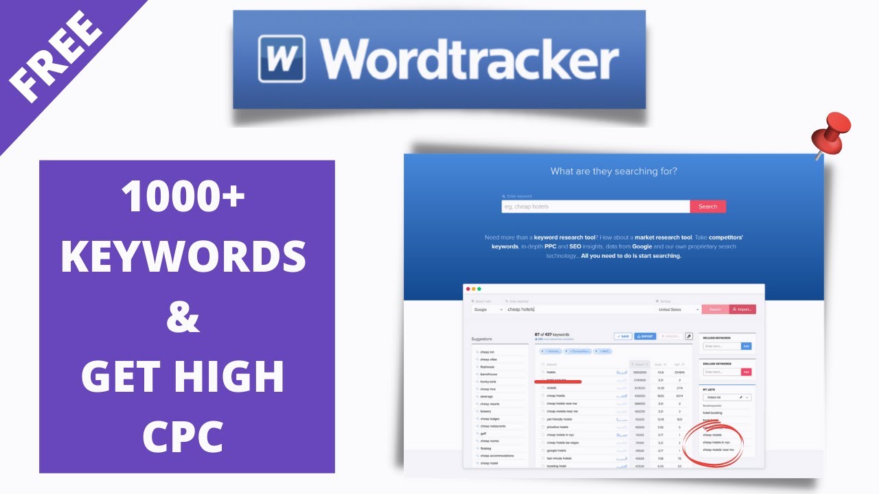 Wordtracker Free Keyword Research Tool For 21 Seo Tools Wordtracker How To Do Keyword Research Youtube