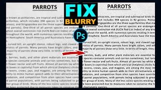 How to Fix Blurry Text Document Image for Readable in Adobe Photoshop