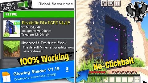 Realistic Rtx Tuxtures For Minecraft Pe 1.19 || Rtx In Mcpe 1.19 ( Render Dragon Supported)