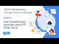 Aniss fondateur  ceo de dhm tech vous donne des conseils pour postuler dans le domaine de lit 