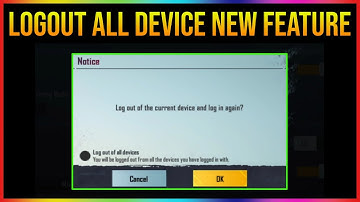 LOGOUT ALL DEVICES NEW FEATURE || PUBG MOBILE NEW FEATURE