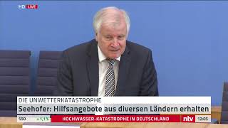 Hochwasser in Deutschland LIVE: Seehofer und Scholz zu den Hilfen des Bundes