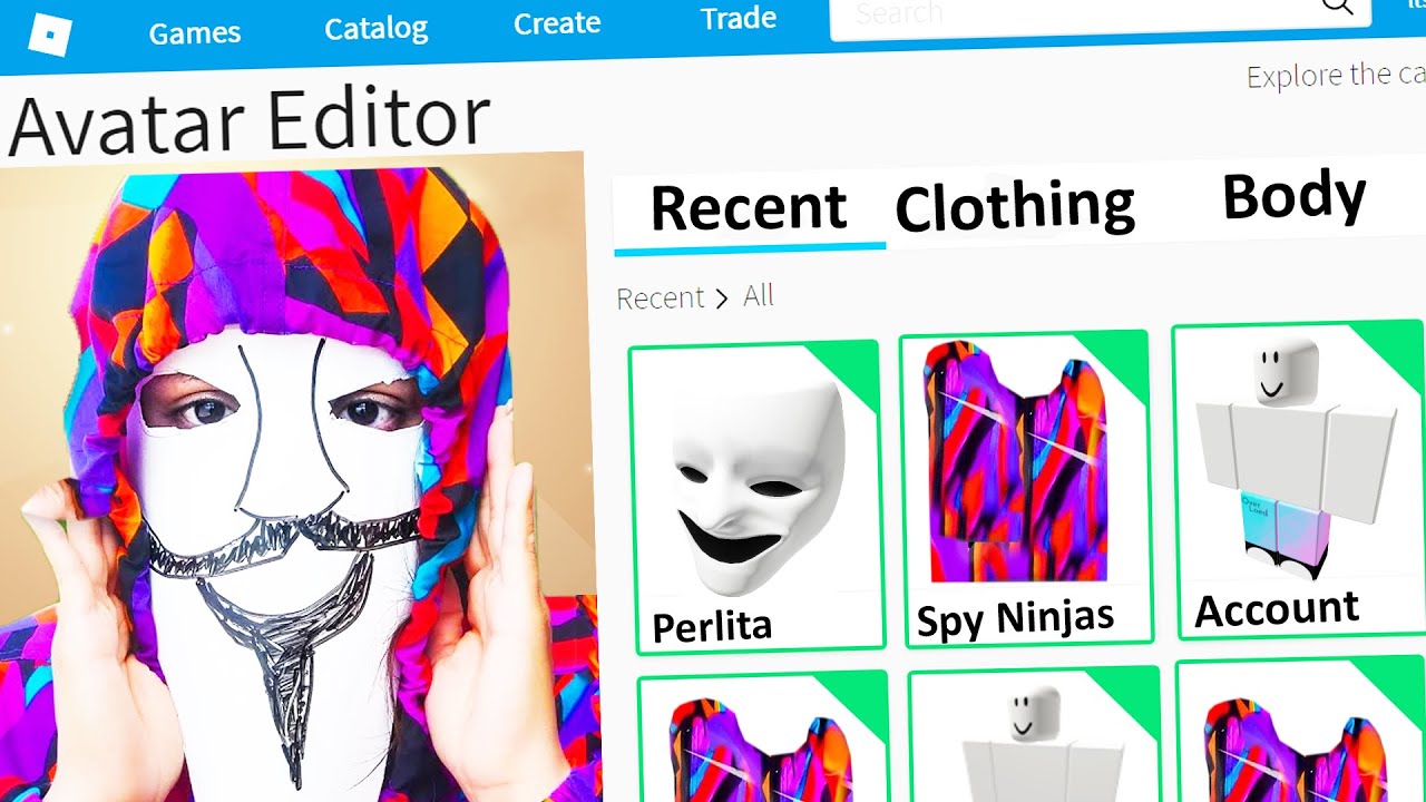 Making Perlita A Roblox Account Spy Ninjas Chad Wild Clay Youtube - chad wild clay roblox account name