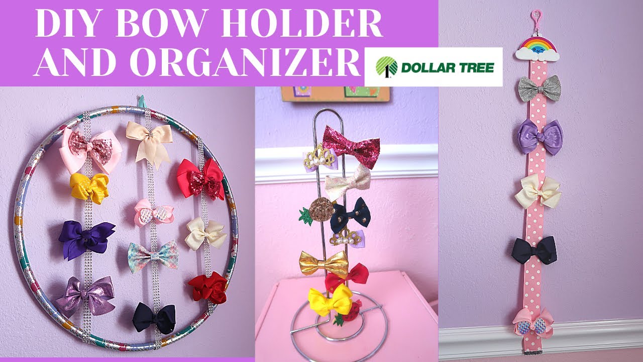 DOLLAR TREE DIY GIRLS HAIR BOW HOLDER AND ORGANIZING IDEAS