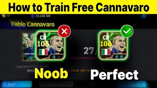 How to Train Free Epic Fabio Cannavaro | Max Rating 106 Perfect Training Guide eFootball 2025 Mobile