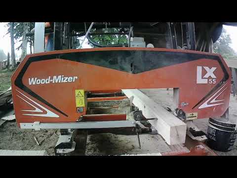 WOODMIZER lx55 SAWS 1X4X12 - YouTube