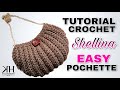 Tutorial uncinetto pochette "Shellina" - Maglia bassa in costa - Crochet bag ♥ Katy Handmade