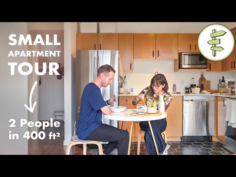 Видео: Minimalist Couple Living in a Small 400 ft² Apartment with Clever Storage Ideas – FULL TOUR