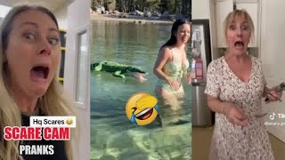 😍 BEST SCARE CAM Priceless Reactions 2024 #09 | Funny Videos TikTok🤣🤣 | Scare Cam Pranks