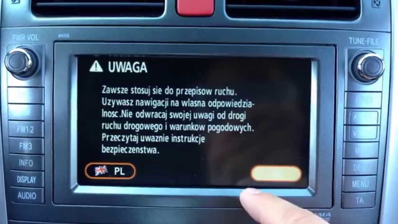 Nawigacja Toyota Auris B9005 Polskie Menu Polski Lektor
