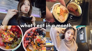 ?WHAT I EAT IN A MONTH? (mostly Korean food) 한달 먹방