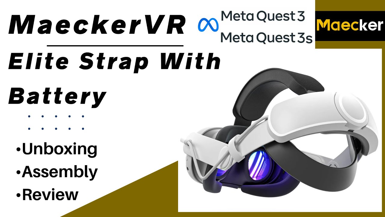 Maecker vr K3 Batterij Hoofdband voor Quest 3/3S Hoofdband met 6000 mAh Batterij Gebalanceerde Elite Band voor Quest 3/3S Accessoires