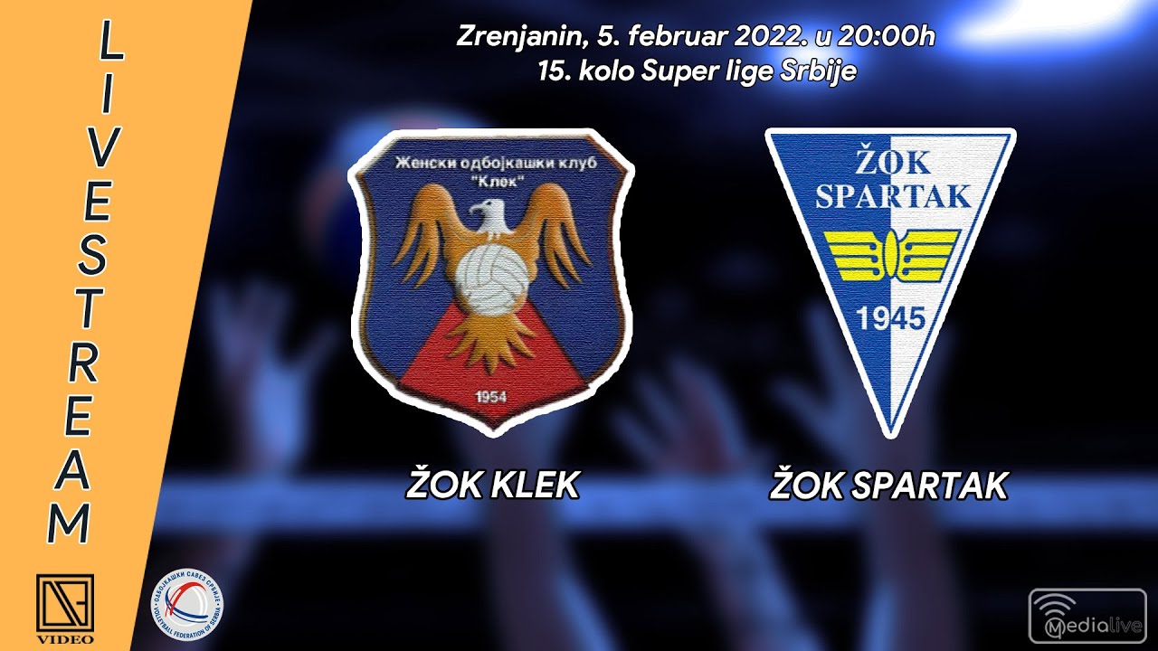 [05.02.2022.] ŽOK "KLEK" Klek - ŽOK "SPARTAK" Subotica (Full match Livestream)