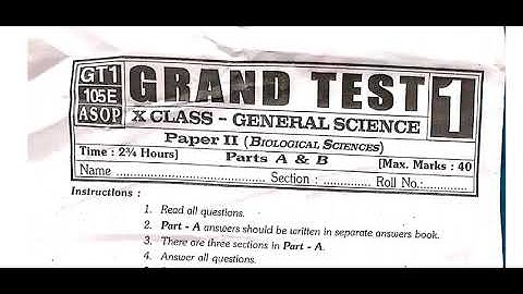 10th class revision test paper 2023 Science || 10th class Grand Test N.S | #ap_ssc_revisiontest_2023