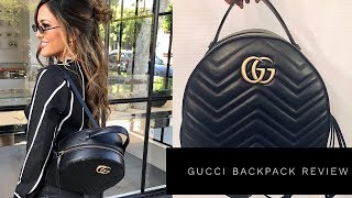 gucci marmont quilted leather backpack