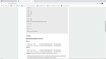 Example of Equivalence of Functional Dependency in DBMS
