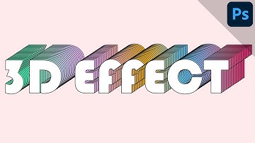 Gradient 3D text with stroke | Outlined 3D text | PHOTOSHOP TUTORIAL - TEXT EFFECT