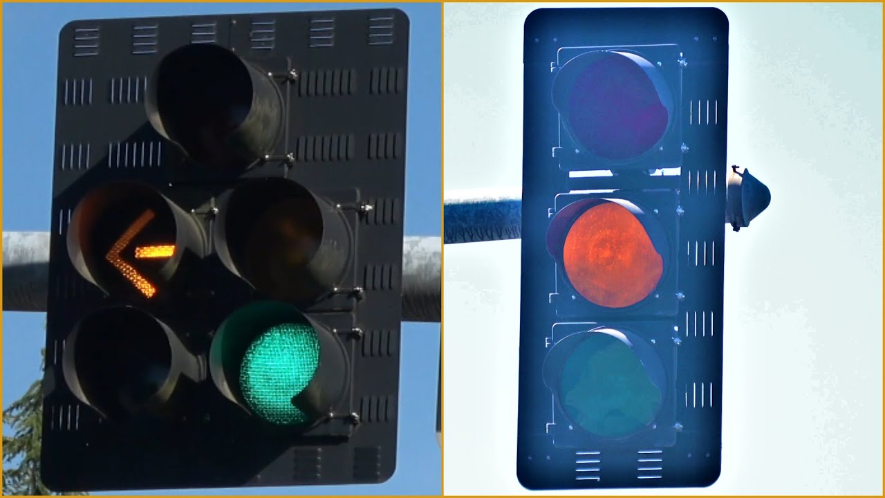 McCain PV and Doghouse Traffic Signals in Orient, Oregon (4K)