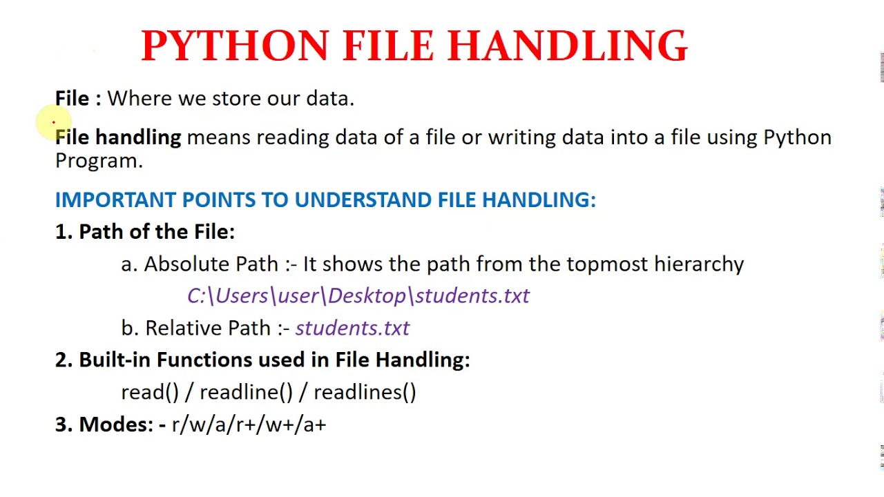 Introduction to File Handling in Python 