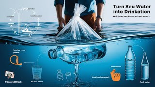 Transform Sea Water into Fresh Water with This Incredible Solar Still! #science #educational #facts