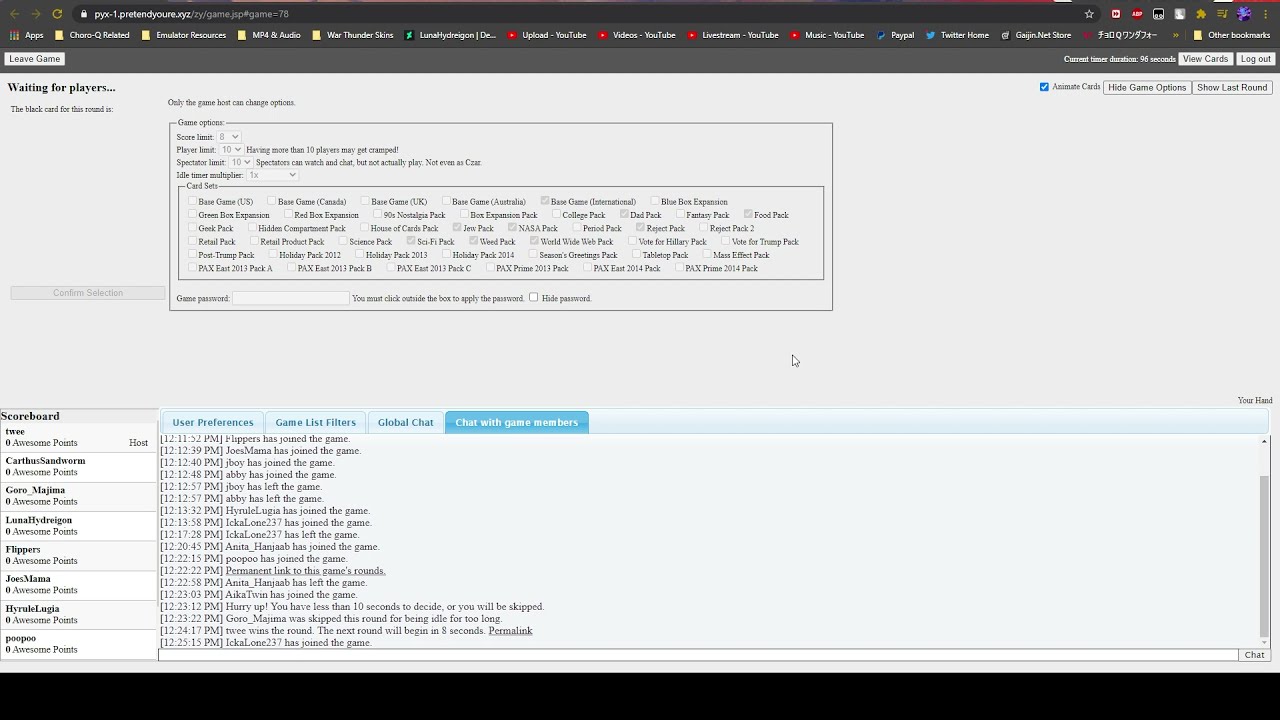 Choro-Q Universe | Game Night VoD | Cards Against Humanity | March 13 2021