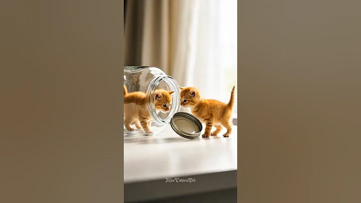 Watch the video about Tiny Kittens Exploring a Glass Jar 🐾 | Miniature Cats’ Curious Adventure! #kitten #cats #miniature