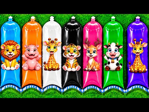 UNBOXING : Elephant, Giraffe, Lion, Tiger, Leopard, Kangaroo, Hippo, Rhino, Zebra, Panda, Pig.