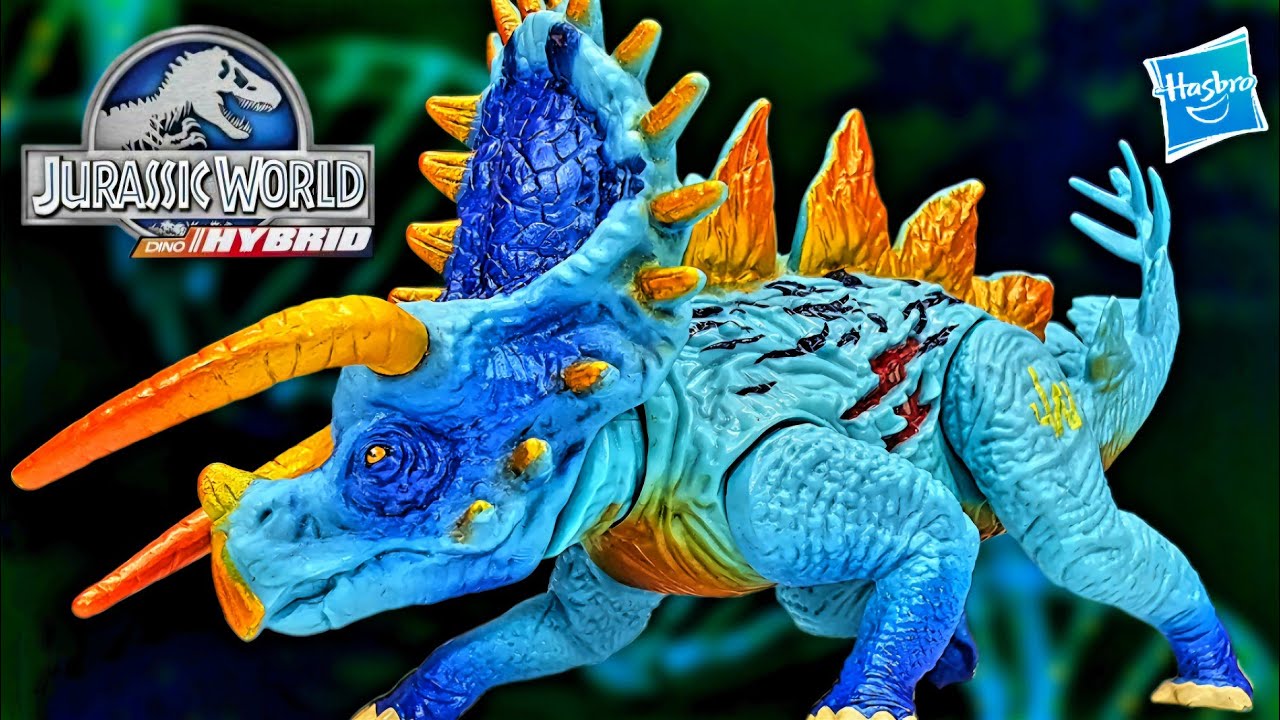 Hasbro Jurassic World Dino Hybrids Stegoceratops Review!!! - YouTube