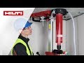 DEMO eine saubere Nass-Kernbohrung mit dem Hilti DD-WMS 100 Wassermanagement-System