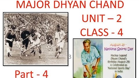 Part-4 Major Dhyan Chand Class 4 Unit 2 meanings opposites comprehensive questions