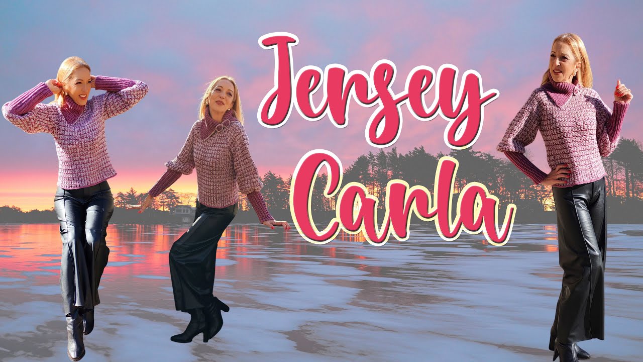 CROCHET TOP DOWN. PARA TEJER LA PRENDA MÁS COQUETA QUE LUCIRÁS ÉSTE INVIERNO 🌨️ JERSEY CARLA 🩷