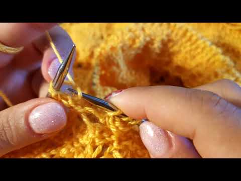 How to work YOYO Knitting (wrong side) - 'OO' in charts worked as (K) Knit and (P) Purl on WS