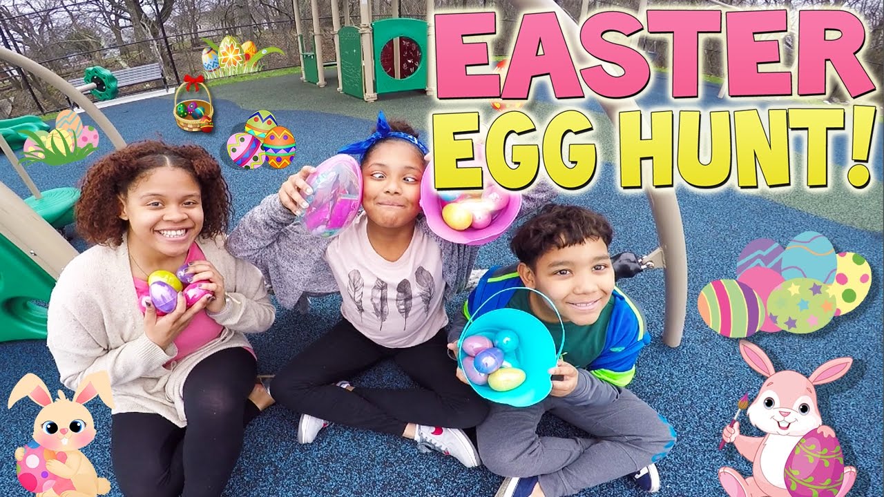 EASTER EGG HUNT ~ Giant Surprise Eggs - YouTube