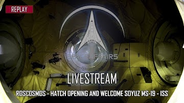 Roscosmos - Hatch Opening and Welcome - Soyuz MS-19 - ISS - October 5, 2021