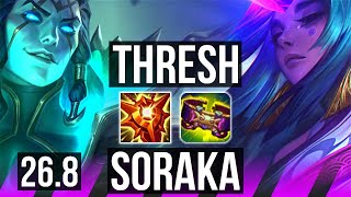 THRESH &amp; Jinx vs SORAKA &amp; Aurelion Sol (SUP) | Good KDA: 1/1/21 | KR Grandmaster | 26.8