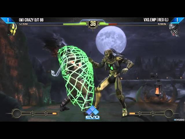 EVO 2013: Mortal Kombat 9 (MK9) Grand Finals: Crazy DJT 88 (Cyrax) vs VXG.EMP|Reo (Kabal) class=