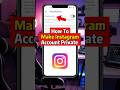 How To Make Instagram Account Private 🔒