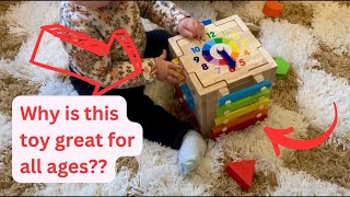 Review - Wooden Activity Cube 8 in 1 Montessori Toy