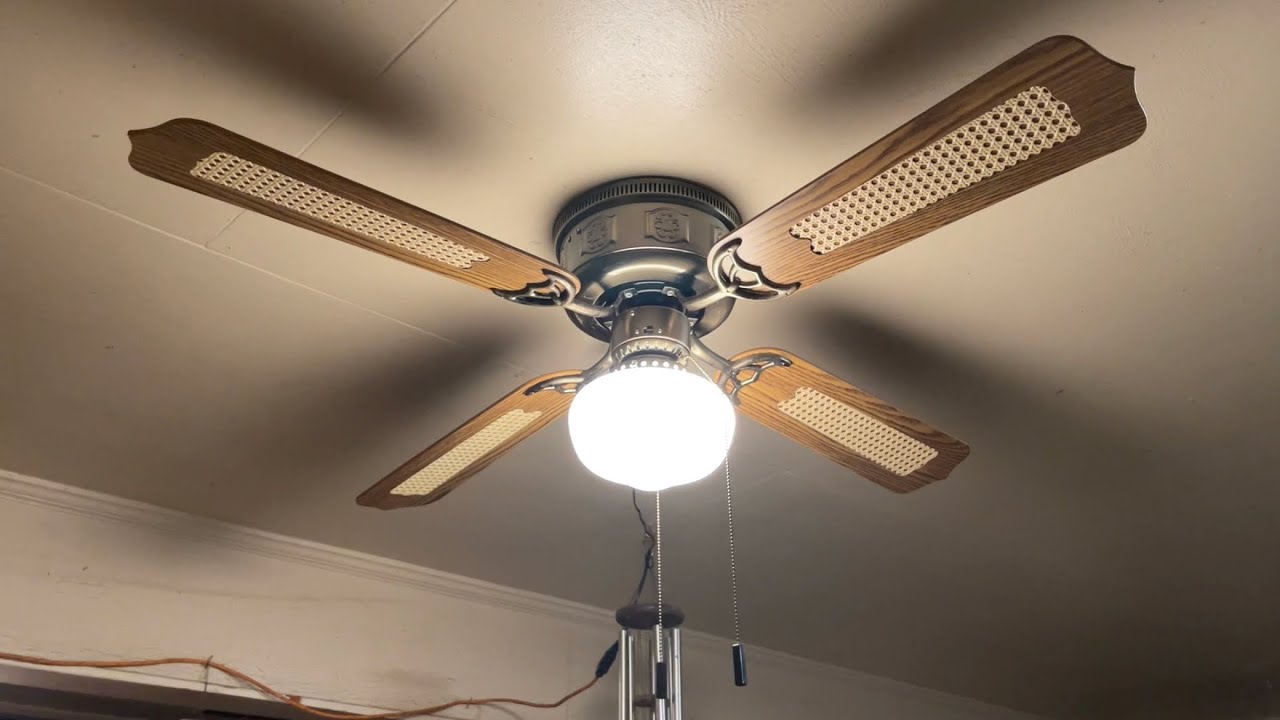 52” SMC Emperor Flush Ceiling Fan (only works on 1 speed) - YouTube